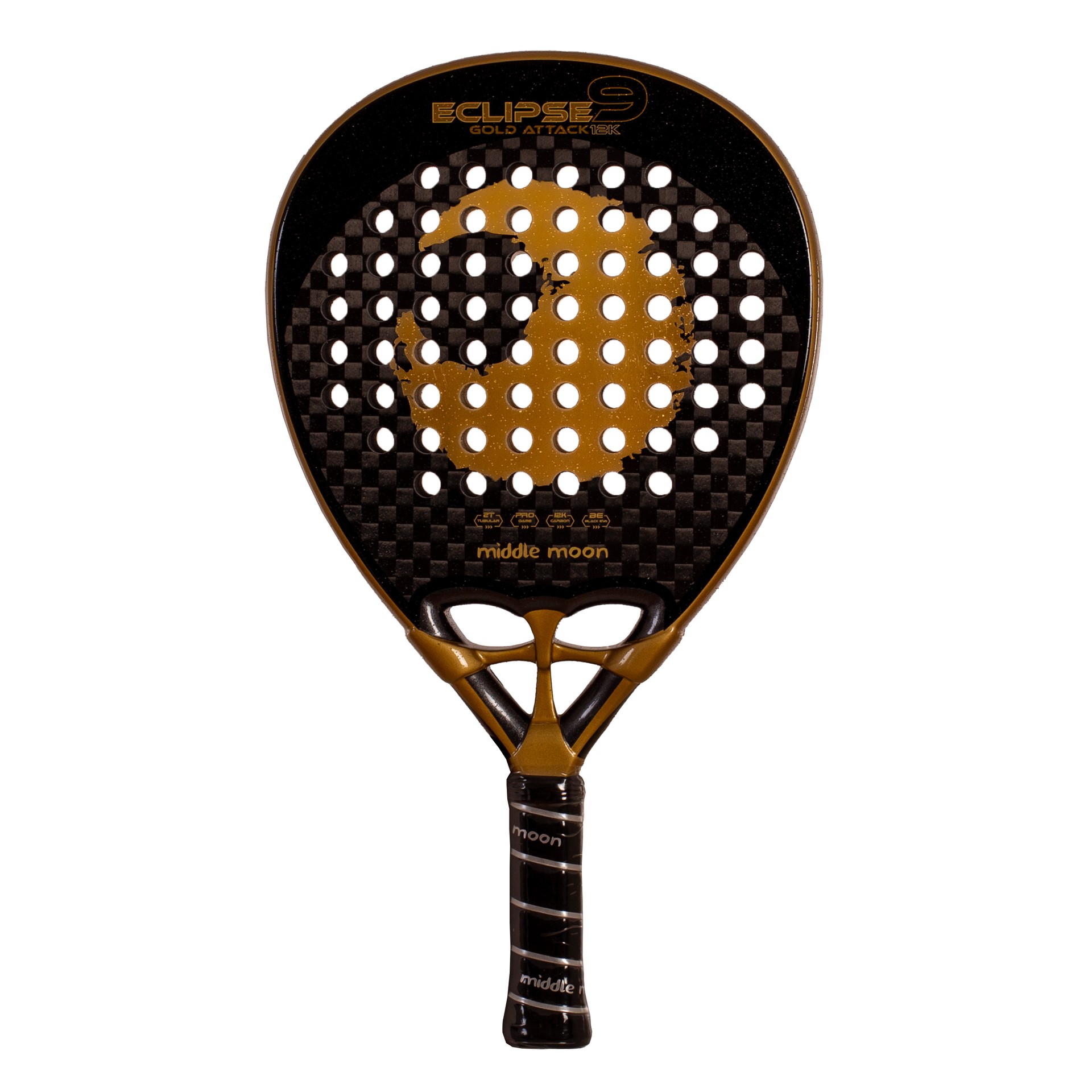PALA DE PÁDEL MIDDLE MOON ECLIPSE 9 GOLD ATTACK 12K