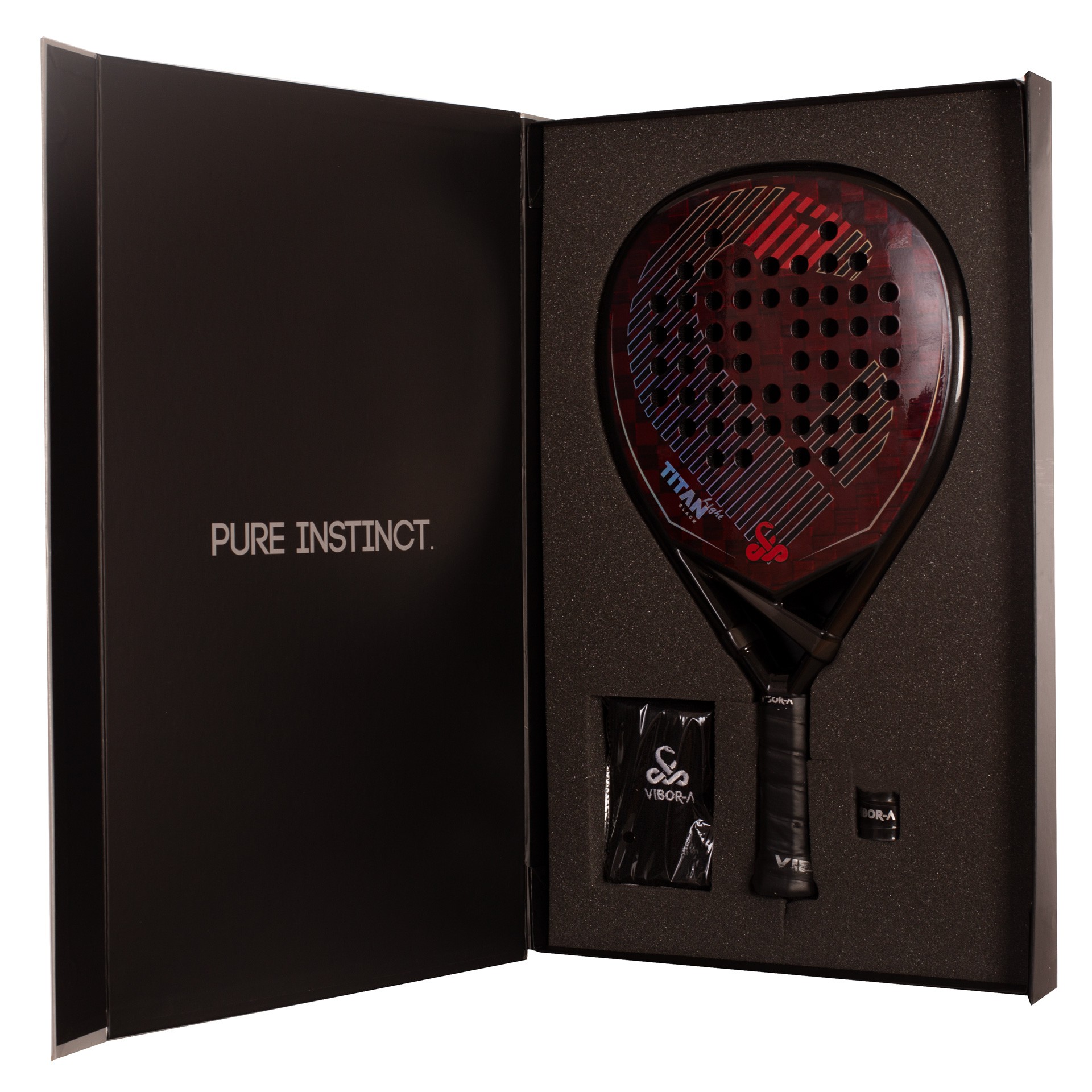 PACK PALA DE PÁDEL VIBOR-A TITAN BLACK LIGHT
