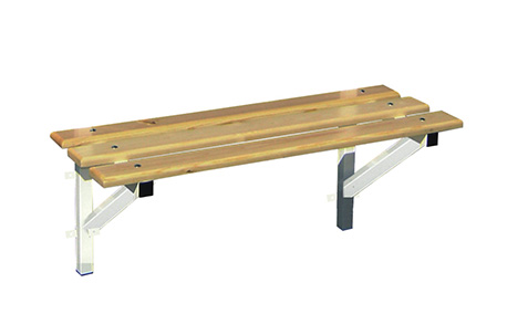 BANCO VESTUARIO ANCLADO A LA PARED