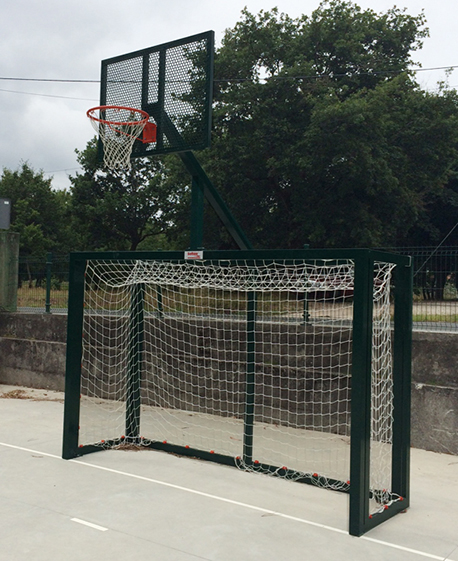 JUEGO DE 2 PORTERÍAS F.SALA/BALONMANO - CANASTA BASKET VERDE