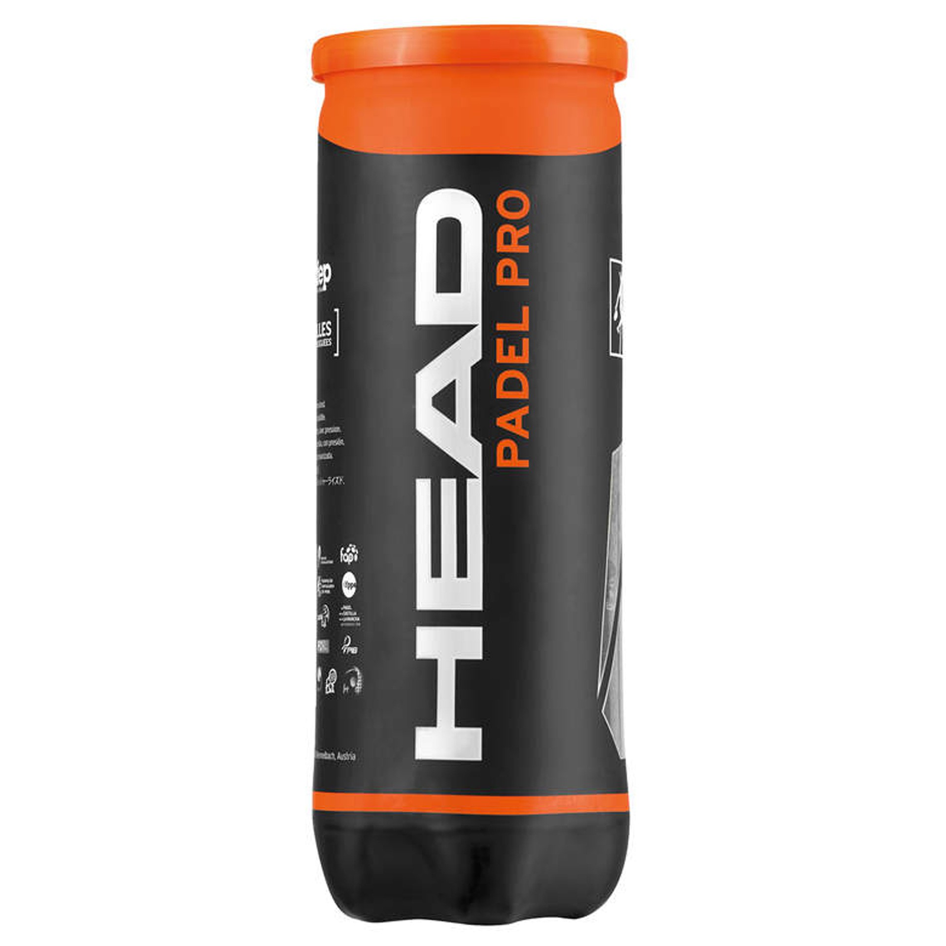 BOTE DE 3 PELOTAS DE PÁDEL HEAD PADEL PRO RFID