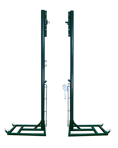 JUEGO POSTES VOLEIBOL METÁLICOS TRASLADABLES REGULABLE A TENIS